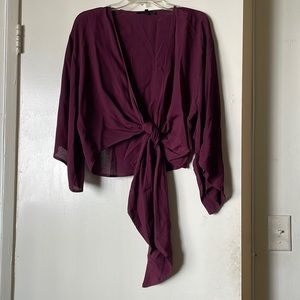 Batwing Front-tie Top
